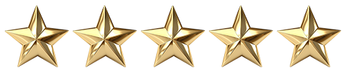 5 shiny Gold Stars